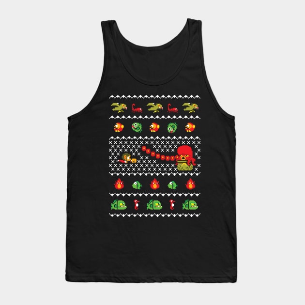 Ugly Christmas Sweater Alex Kidd Tank Top by RetroReview